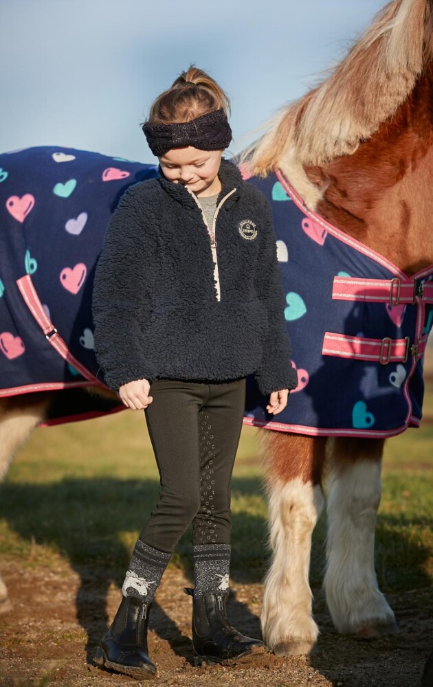 EQ KIDS Joelle teddygenser navy - bakside